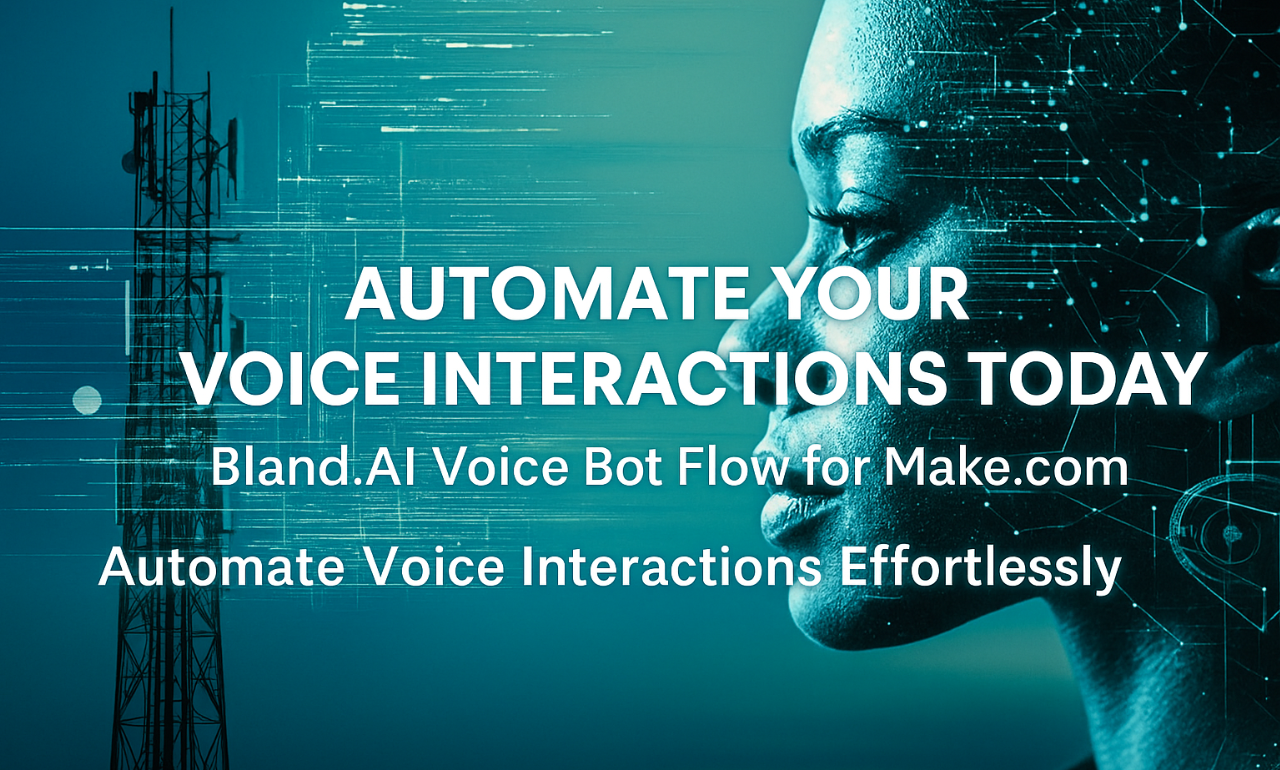 Bland.AI Voice Bot automates Make.com workflows effortlessly.