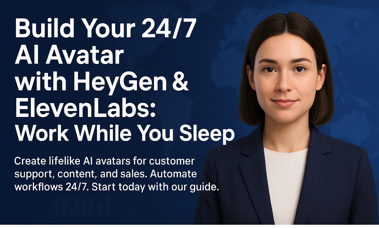 AI avatar working overnight with HeyGen and ElevenLabs automation